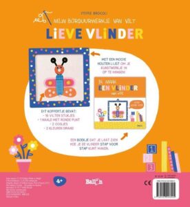 Mijn borduurwerkje van vilt 0 - Lieve vlinder