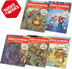 Suske en Wiske - Voordeelbundel van 5 Suske en Wiske stripboeken - Nummers: 343, 344, 345, 346 en 347 - Stripboeken voor kinderen en volwassenen