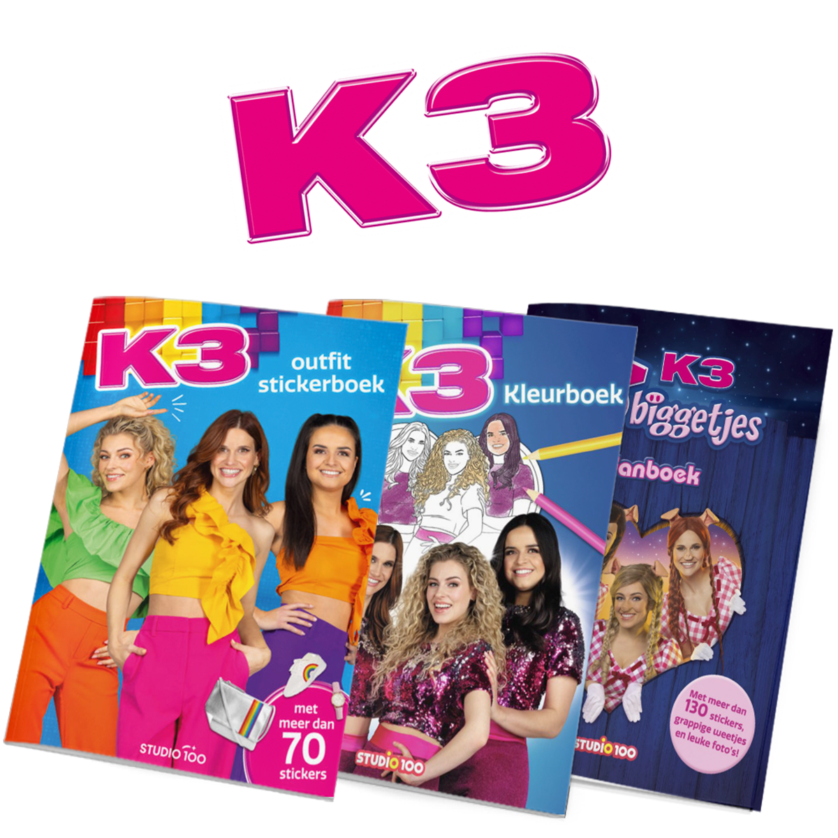 K3 voordeelbundel - 2 stickerboeken + 1 kleurboek