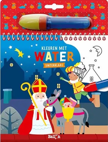 Kleuren met water Sinterklaas