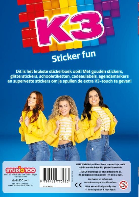 K3 stickerboek - Sticker Fun - met meer dan 350 stickers