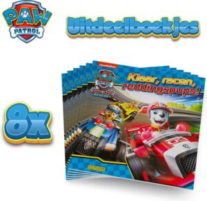 Paw Patrol Uitdeelboekjes - 8x Klaar, racen, reddingspups!- Uitdeelcadeautjes