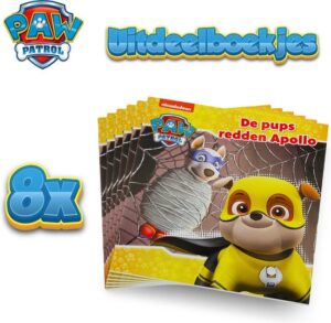 Paw Patrol Uitdeelboekjes - 8x De Pups redden Apollo - Uitdeelcadeautjes