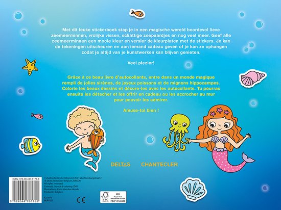 Color & Sticker Fun – Vrolijke zeemeerminnen / Color & Sticker Fun – Jolies sirènes