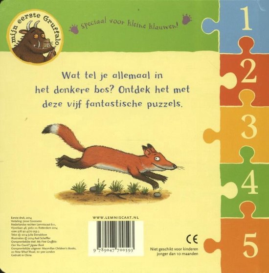Lemniscaat Puzzelboek Gruffalo Tel Je Mee