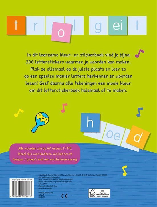 Reuzeleuk kleur- en stickerboek - Ik kan al woorden vormen