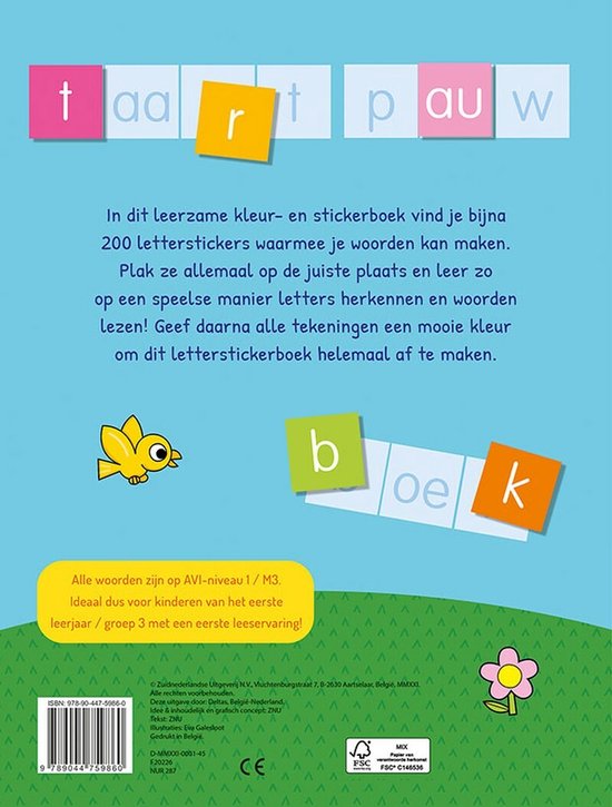Superleuk kleur- en stickerboek - Ik kan al woorden vormen