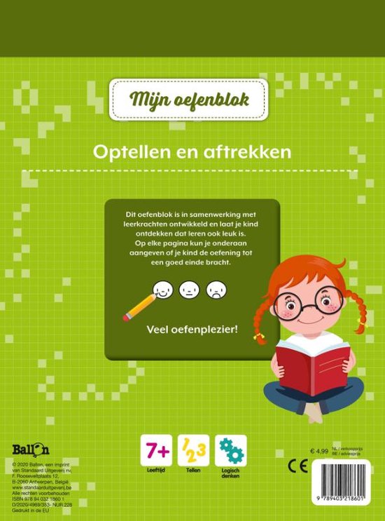 Mijn oefenblok 0 - Optellen en aftrekken 2de leerjaar - groep 4