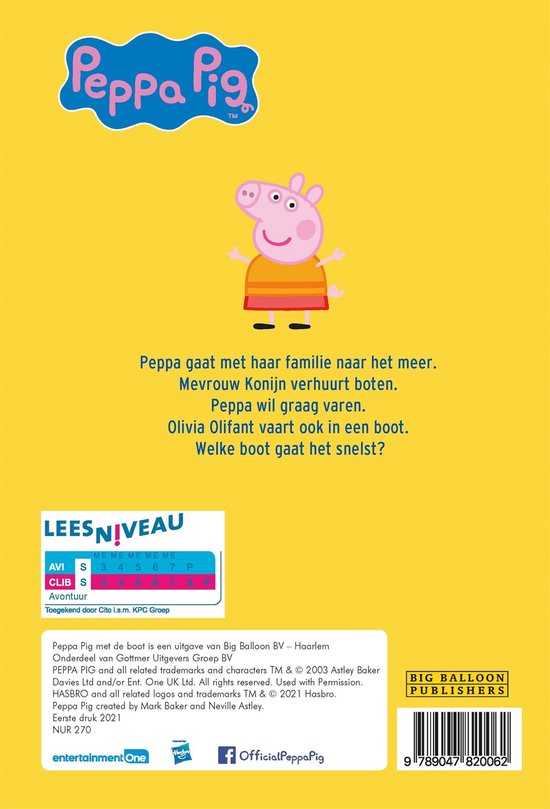 Ik leer lezen! - AVI Start- Peppa Pig, Met de boot
