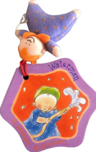 Sterrenbeeld boekje met klein knuffeltje - Waterman