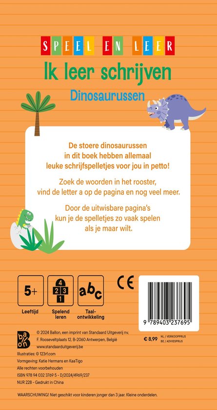 Ik leer schrijven - Dinosaurussen