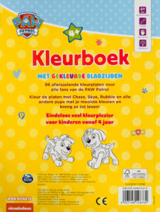 Paw Patrol Kleurboek met gekleurde bladzijden