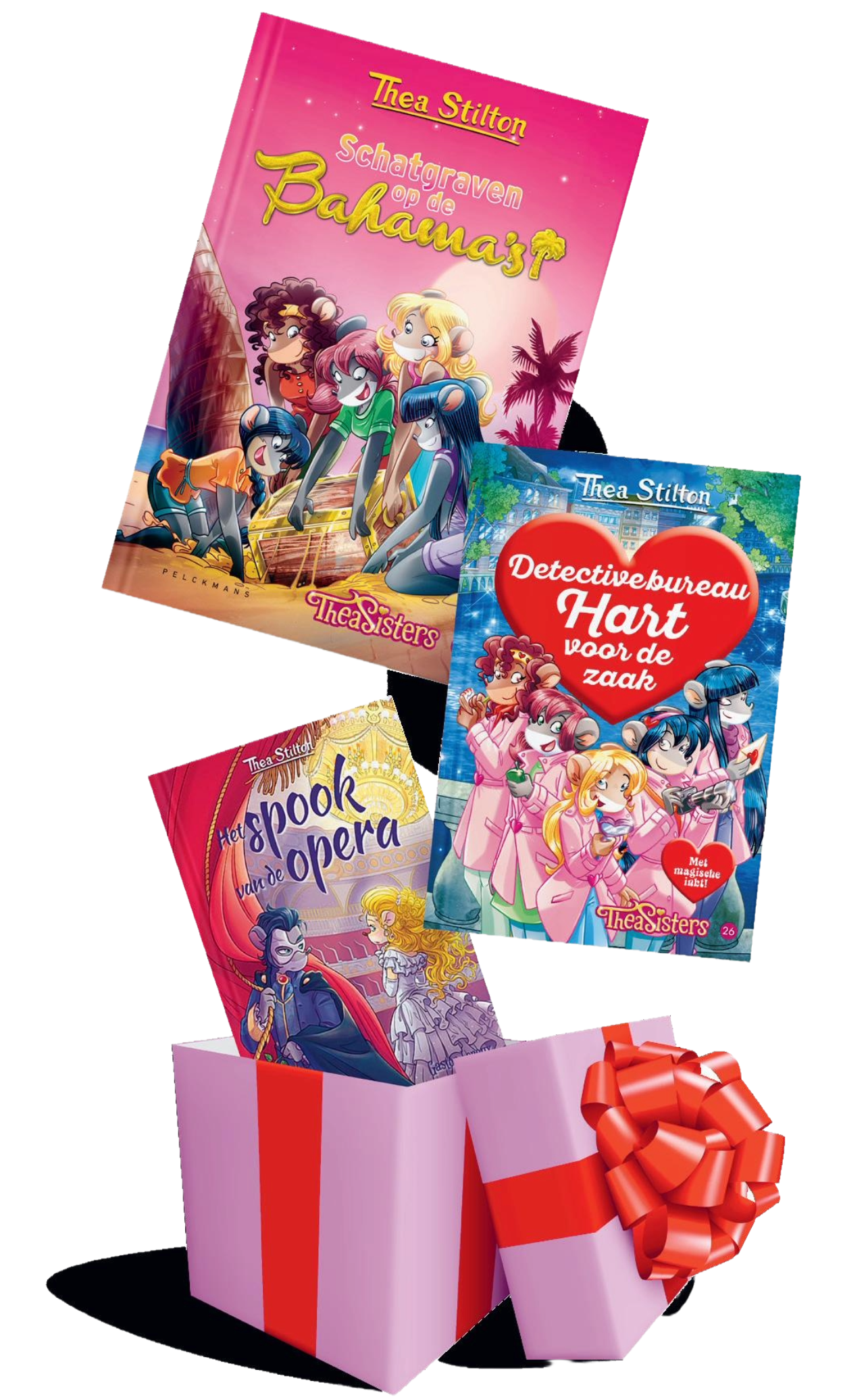 Thea Stilton - Cadeaubox - 3 leesboeken + sleutelhanger