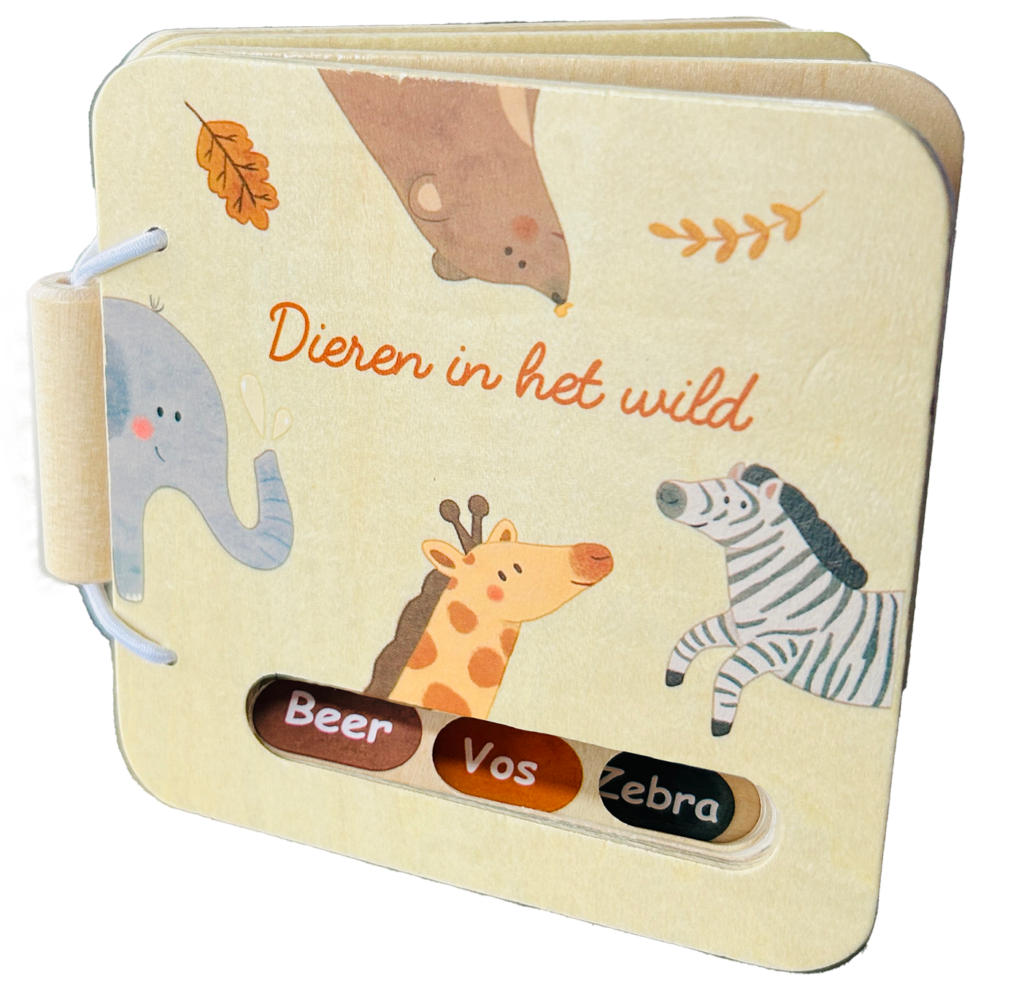 Houten boekje - Dieren in het wild