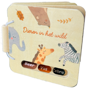 Houten boekje - Dieren in het wild