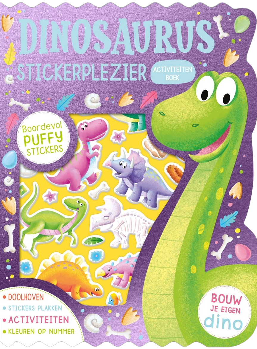 Dinosaurus stickerplezier - Boordevol puffy stickers
