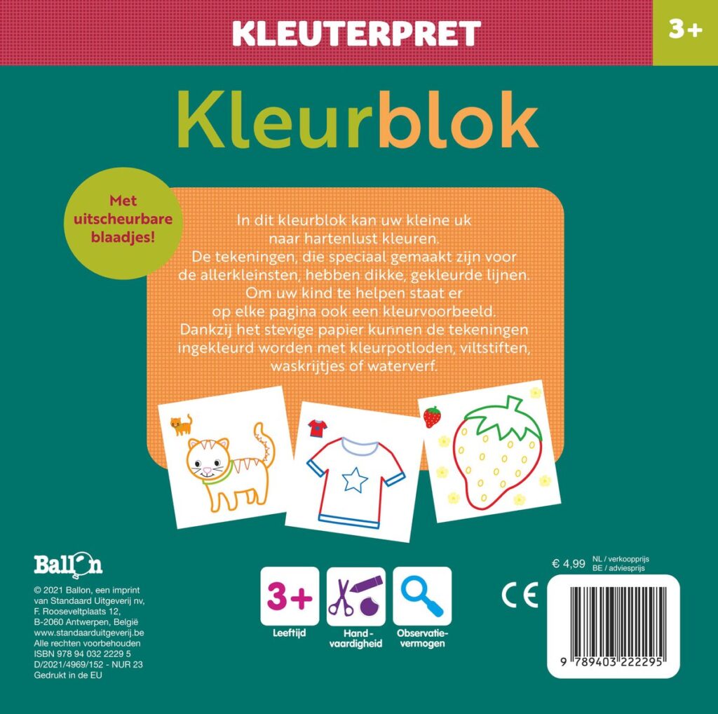 Kleuterpret - Kleurblok uil 3+