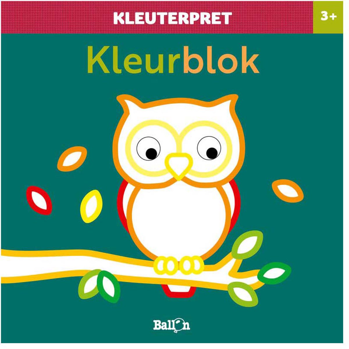 Kleuterpret - Kleurblok uil 3+