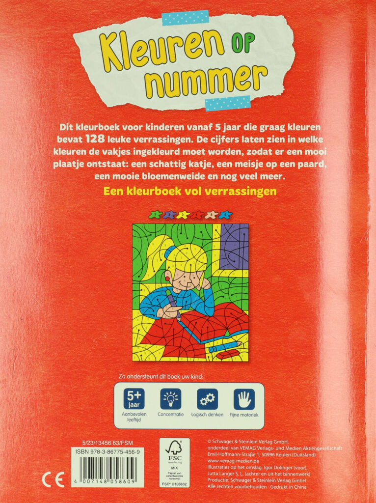 Kleuren op Nummer - Vanaf 5 jaar - 128 verrassingen