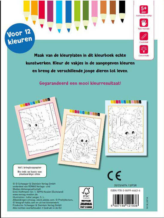 Kleuren op Nummer Dieren - Vanaf 5 Jaar