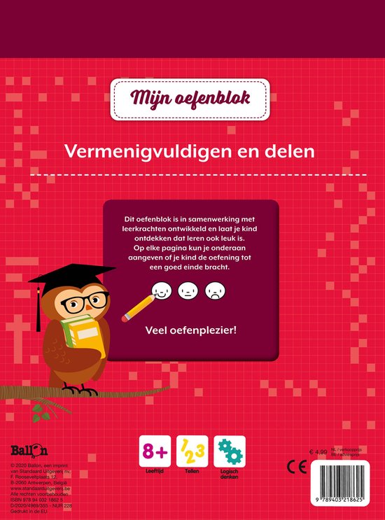 Mijn oefenblok - Vermenigvuldigen en delen 3de leerjaar - groep 5