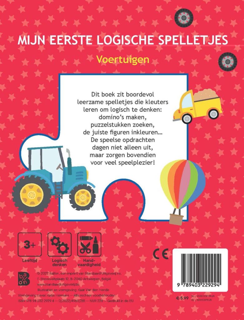 Logisch denken - Mijn eerste logische spelletjes 3+ Voertuigen