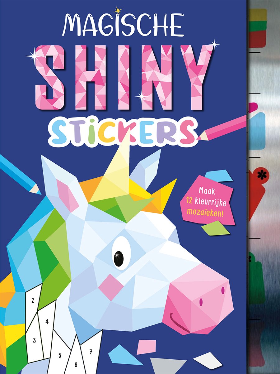 Magische shiny stickers - Maak 12 kleurrijke mozaïeken!