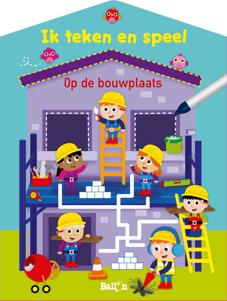 Ik teken en speel - Op de bouwplaats (met stift)