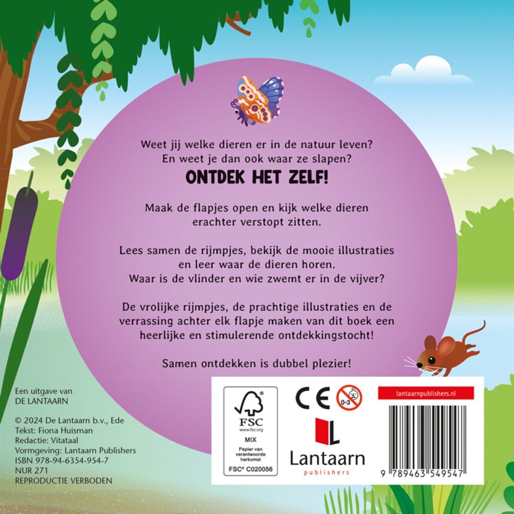 Wie woont hier? In de natuur - Wijs aan en kijk onder de flap