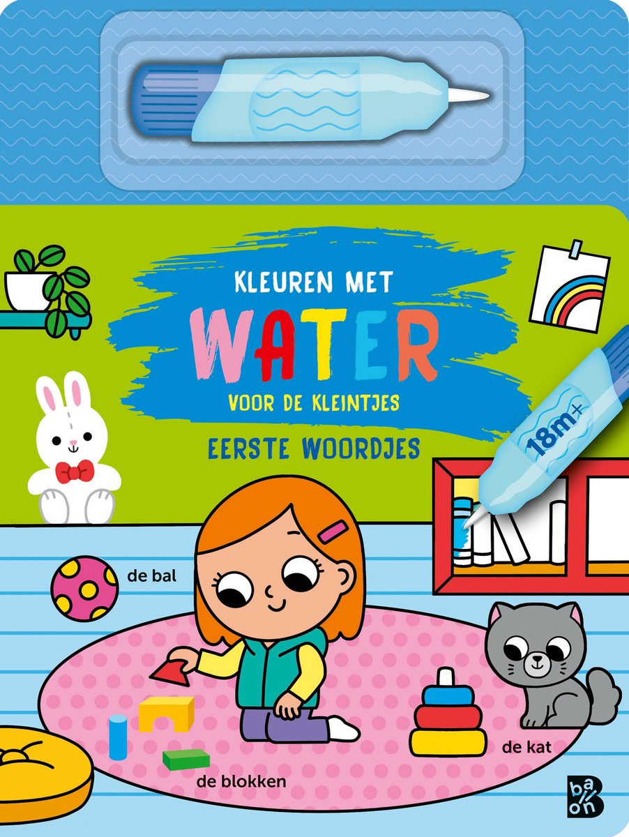 Kleuren met water voor de kleintjes: Eerste woordjes