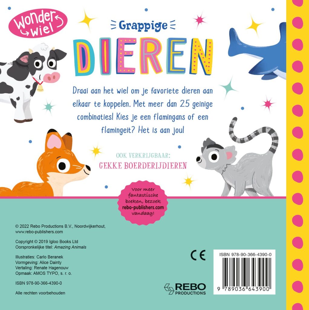 Grappige dieren - Wonderwiel - Maak met de boven- en onderlijven 25 grappige combinaties