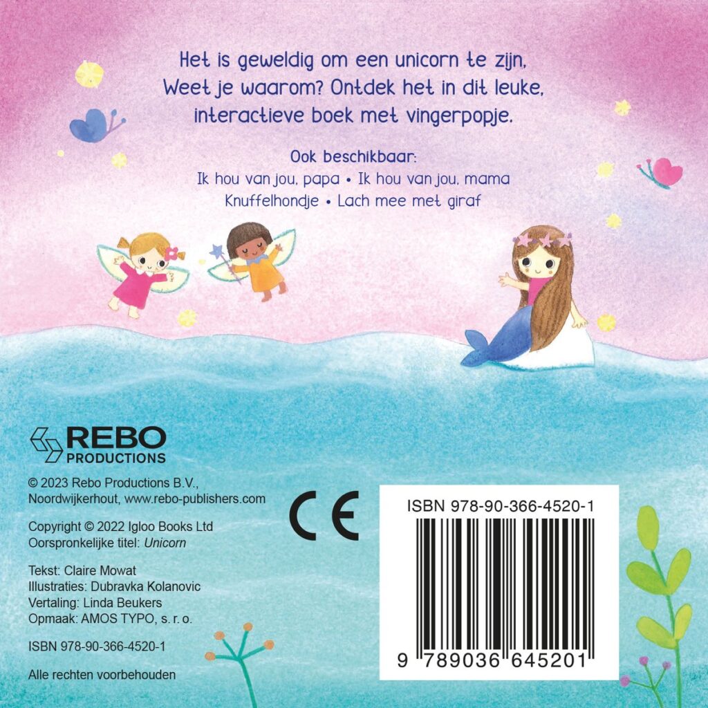 Unicorn - Vingerpopboek